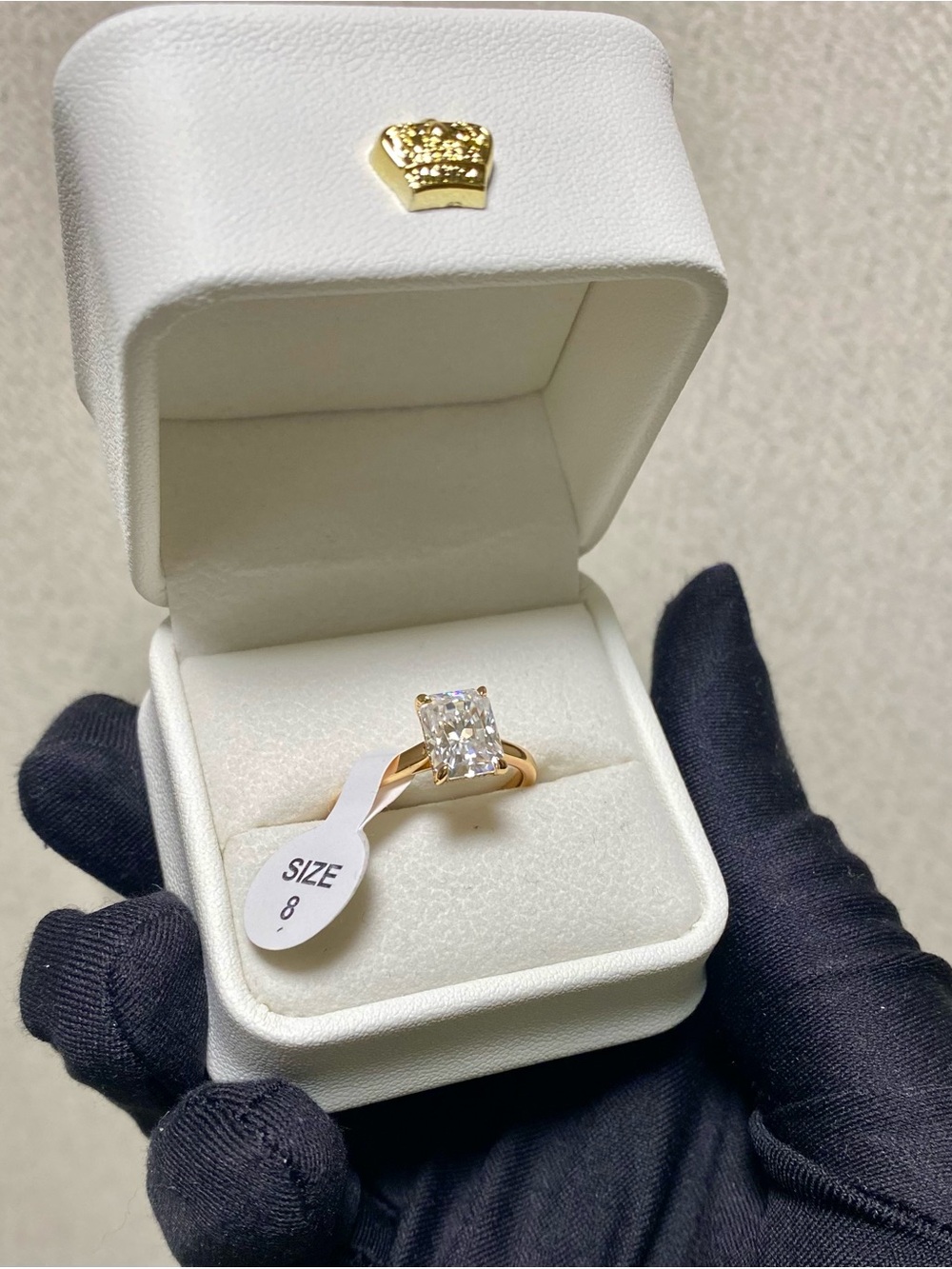 3ct Radiant Cut Moissanite Solitaire Ring